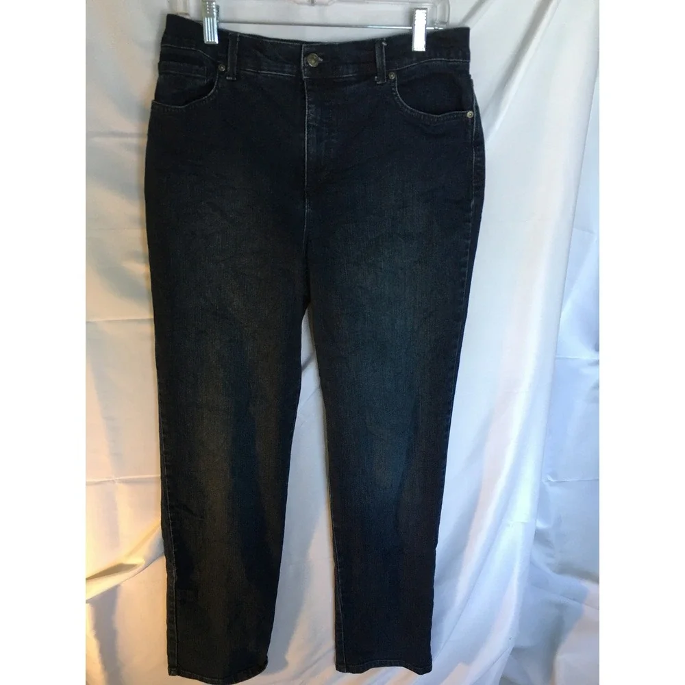 Gloria Vanderbilt Amanda High Rise Tapered Jeans Dark Wash Denim Mens Size 10